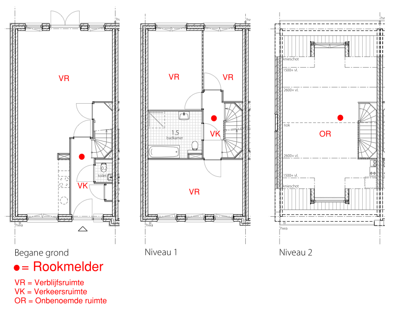 Rookmelder Plattegrond