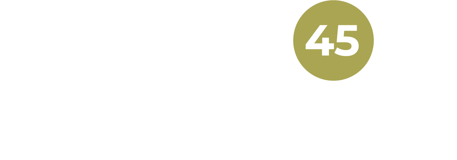 WB 45 Jaar Logo Wit